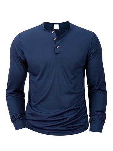 Men cotton henley - men's,